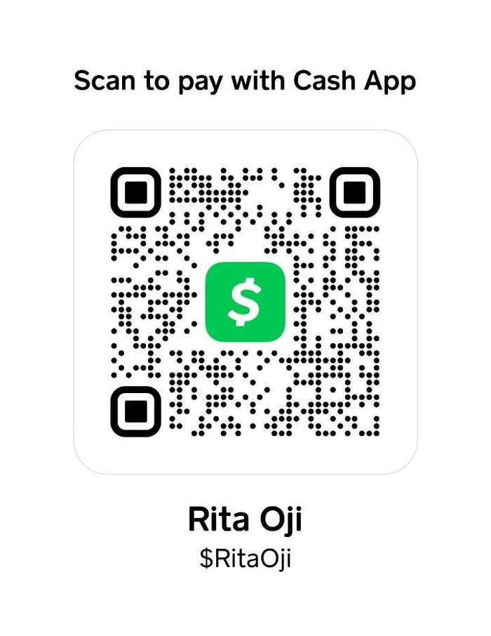 Cash App QR code for Rita Oji